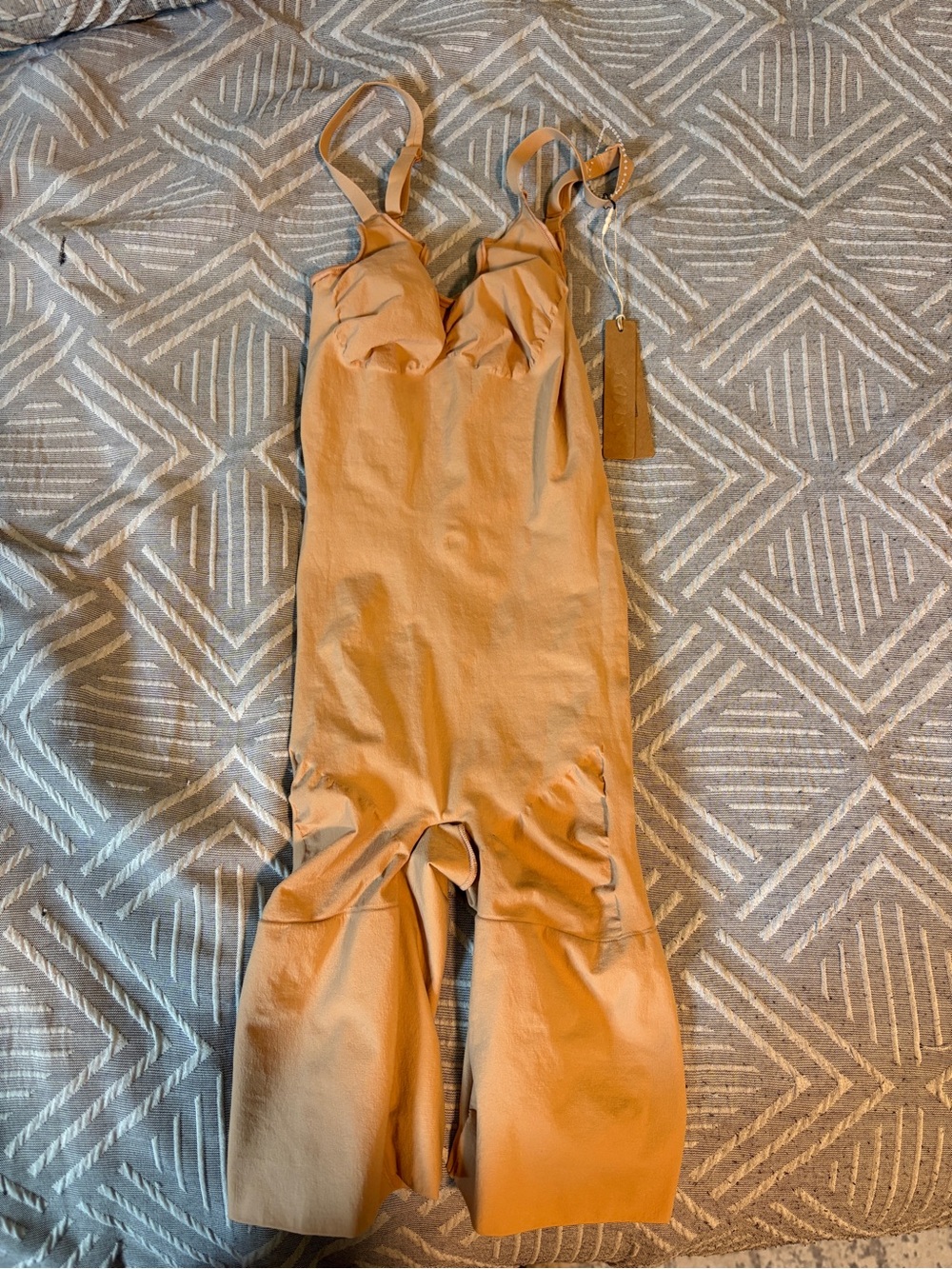 SKIMS Sculpting Jumpsuit in Camel/Tan